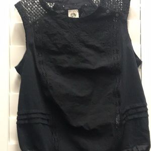 Anthropologie tiny sleeveless lace top xs